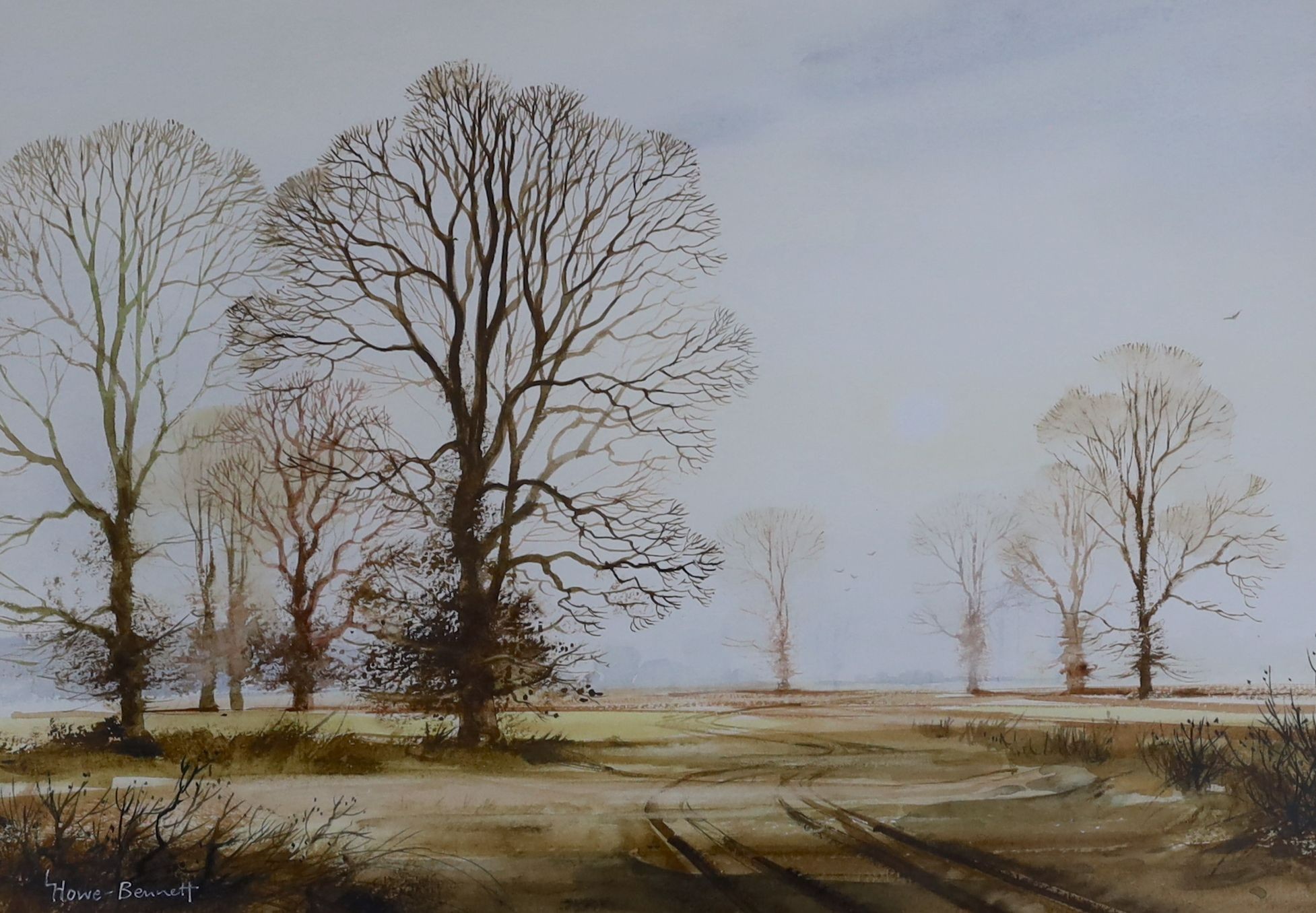 Lewis Howe-Bennett (b.1936), four watercolours, Autumn landscapes, signed, largest 26 x 42cm